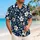 Midnight Navy Ivory Tropical Flowers for Resort Vacations and Island Getaways Hawaiian Shirt - 6