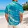 Ocean Wave Seagull Oil Painting for Beach Vacation Cruise And Coastal Resort Wear Hawaiian Shirt - 2