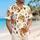Cute Tiger Cub Faces With Paw Marks For Beach Vacations And Tropical Parties For Men Hawaiian Shirt - 6