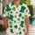Emerald Leprechaun Hats And Shamrocks For St Patrick's Day Beach Vacation Wear Hawaiian Shirt - 1
