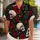 Gothic Skull And Crimson Rose Tropical Botanical Resort Style For Men Plus Size Vacation Wear Hawaiian Shirt - 1