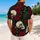 Gothic Skull And Crimson Rose Tropical Botanical Resort Style For Men Plus Size Vacation Wear Hawaiian Shirt - 2