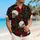 Gothic Skull And Crimson Rose Tropical Botanical Resort Style For Men Plus Size Vacation Wear Hawaiian Shirt - 6
