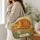 Sleeping Ginger Cat With Wildflowers For Book Lovers, Garden Gifts And Daily Errands Quilted Tote Bag - 2