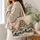 Japanese Castle Cherry Blossom Wave Scene For Travel, Campus And Everyday Errands Quilted Tote Bag - 3