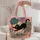 Black Cat Catching Fish With Tropical Leaves for Travel, Beach and Holiday Gifts Quilted Tote Bag - 5
