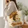 Hedgehog With Umbrella And Rain Boots for Autumn Errands and Nature Lovers Gifts Quilted Tote Bag - 3