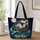 Ghost Pirate Ship Halloween Carryall for Fall Travel, School, Work and Everyday Adventures Quilted Tote Bag - 1