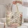 Samoyed Puppy Floral Garden Gift for Dog Moms, Everyday Travel, Market, and Errand Use Quilted Tote Bag - 5