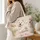Samoyed Puppy Floral Garden Gift for Dog Moms, Everyday Travel, Market, and Errand Use Quilted Tote Bag - 3