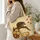 Autumn Hedgehog Woodland Scene For Fall Travel, Book Lovers, And Nature Gift Giving Quilted Tote Bag - 3
