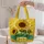 Sunflower Ladybug Botanical Carryall For Summer Travel, Market Days And Garden Lovers Quilted Tote Bag - 5