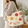 Watercolor Citrus Slice Beach And Travel Gift For Fruit Lovers With Name Medallion Quilted Tote Bag - 3
