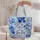 Blue Iris Watercolor Floral For Spring Travel, School And Daily Commutes Gift Ideas Quilted Tote Bag - 5