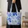 Blue Iris Watercolor Floral For Spring Travel, School And Daily Commutes Gift Ideas Quilted Tote Bag - 4