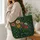 Autumn Wildflower Meadow Embroidered Style Everyday Gift For Nature Garden Lovers Quilted Tote Bag - 3