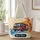 Vintage Fire Engine With Flames And Water Splash Road Trip Gift For Firefighters Quilted Tote Bag - 1