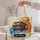 Vintage Fire Engine With Flames And Water Splash Road Trip Gift For Firefighters Quilted Tote Bag - 5