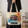 Vintage Fire Engine With Flames And Water Splash Road Trip Gift For Firefighters Quilted Tote Bag - 4