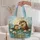 Otter Water Lily Pond Scene For Summer Travel, Beach Trips And Wildlife And Nature Lovers Quilted Tote Bag - 5
