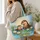 Otter Water Lily Pond Scene For Summer Travel, Beach Trips And Wildlife And Nature Lovers Quilted Tote Bag - 3