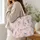 Blush Pink Lavender Wildflower Meadow For Everyday Travel And Cottagecore Gift Giving Quilted Tote Bag - 3