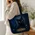 Mysterious Black Cat Moonlit Stars For Gothic Night Travel And Everyday Carry Cat Lovers Quilted Tote Bag - 3