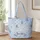 Snowflake And Snowy Pine Trees For Winter Travel, Gym Days, And Weekend Getaways Quilted Tote Bag - 1