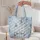 Snowflake And Snowy Pine Trees For Winter Travel, Gym Days, And Weekend Getaways Quilted Tote Bag - 5