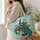 Tropical Peacock And Hibiscus Travel Gift for Women, Beach Weekends and Getaways Quilted Tote Bag - 3