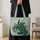 Tropical Peacock And Hibiscus Travel Gift for Women, Beach Weekends and Getaways Quilted Tote Bag - 4