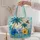 Tropical Palm Hibiscus Butterfly Coastal Style For Beach Travel And Everyday Carry Quilted Tote Bag - 5