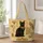 Vintage Egyptian Black Cat With Name Cartouche Gift For Cat Lovers And Travel Lovers Quilted Tote Bag - 1