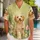 Fluffy Puppy In Flower Meadow For Tropical Vacation Wear And Dog Lover Birthday Gifts Hawaiian Shirt - 1