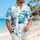 Abstract Tropical Leaf Splashes for Beach Vacations, Resort Wear and Coastal Style Hawaiian Shirt - 6