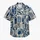Indigo Geometric Mosaic With Moon And Wave Motifs For Resort Travel And Beach Days Hawaiian Shirt - 7