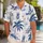 Blue Palm Sailboat Starfish Tropical Nautical Motifs For Beach Vacation Travel Escapes Hawaiian Shirt - 1