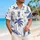 Blue Palm Sailboat Starfish Tropical Nautical Motifs For Beach Vacation Travel Escapes Hawaiian Shirt - 6