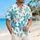 Teal Plumeria And Lavender Botanical Florals For Beach Vacations And Resort Wear Hawaiian Shirt - 6