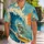 Retro Skeleton Surfer Riding Ocean Wave For Beach Vacation Coastal Style Men Summer Hawaiian Shirt - 1
