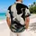 White Crane Ocean Waves And Lotus Flowers For Tropical Night Resort Getaways Men Hawaiian Shirt - 2