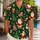 Santa Christmas Trees And Tropical Florals For Holiday Parties And Festive Vacations Hawaiian Shirt - 1