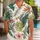 Men's Tropical Monstera Palm Floral Botanical Motifs for Beach Vacation Resort Wear Hawaiian Shirt - 1