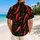 Red Chili Peppers On Charcoal Black For Resort Vacations, Pool Days And Summer Beachwear Hawaiian Shirt - 2