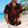 Red Chili Peppers On Charcoal Black For Resort Vacations, Pool Days And Summer Beachwear Hawaiian Shirt - 6
