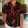 Red Chili Peppers On Charcoal Black For Resort Vacations, Pool Days And Summer Beachwear Hawaiian Shirt - 1