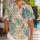 Teal Palm And Fern Leaves For Beach Vacation Resort Wear And Summer Travel Looks Hawaiian Shirt - 1