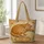 Sleeping Orange Tabby Cat Autumn Gift for Cat Lovers Cozy Fall Halloween Home Decor Quilted Tote Bag - 1