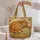 Sleeping Orange Tabby Cat Autumn Gift for Cat Lovers Cozy Fall Halloween Home Decor Quilted Tote Bag - 5