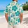 Teal Island Floral Botanical Aloha Style For Beach Vacations And Resort Travel Men Hawaiian Shirt - 2
